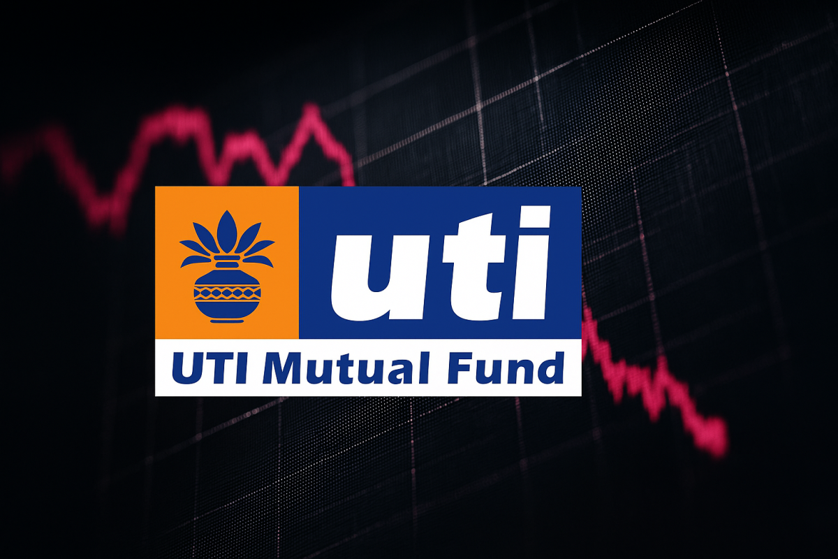 UTI AMC shares declining on stock chart after quarterly results