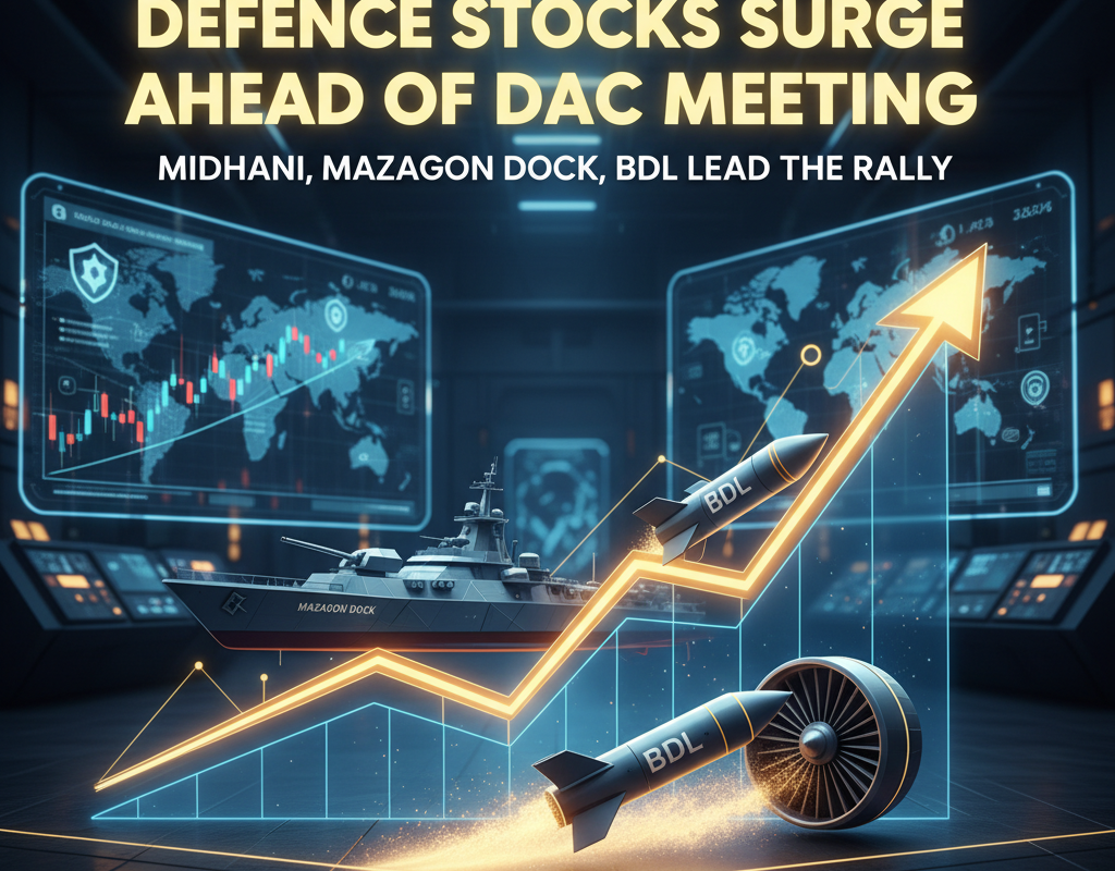 Defence Stocks Surge Ahead of DAC Meeting: Midhani, Mazagon Dock, BDL Lead the Rally