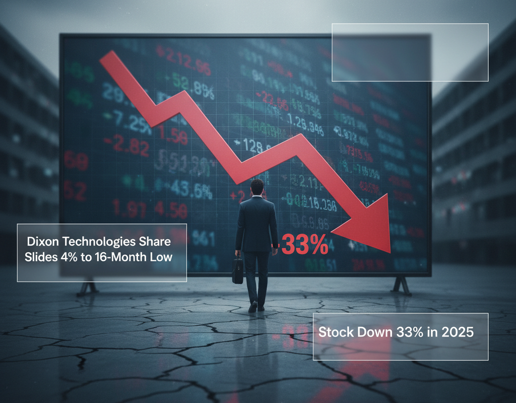 Dixon Technologies Share Price Slides 4% to 16-Month Low, Stock Down 33% in 2025