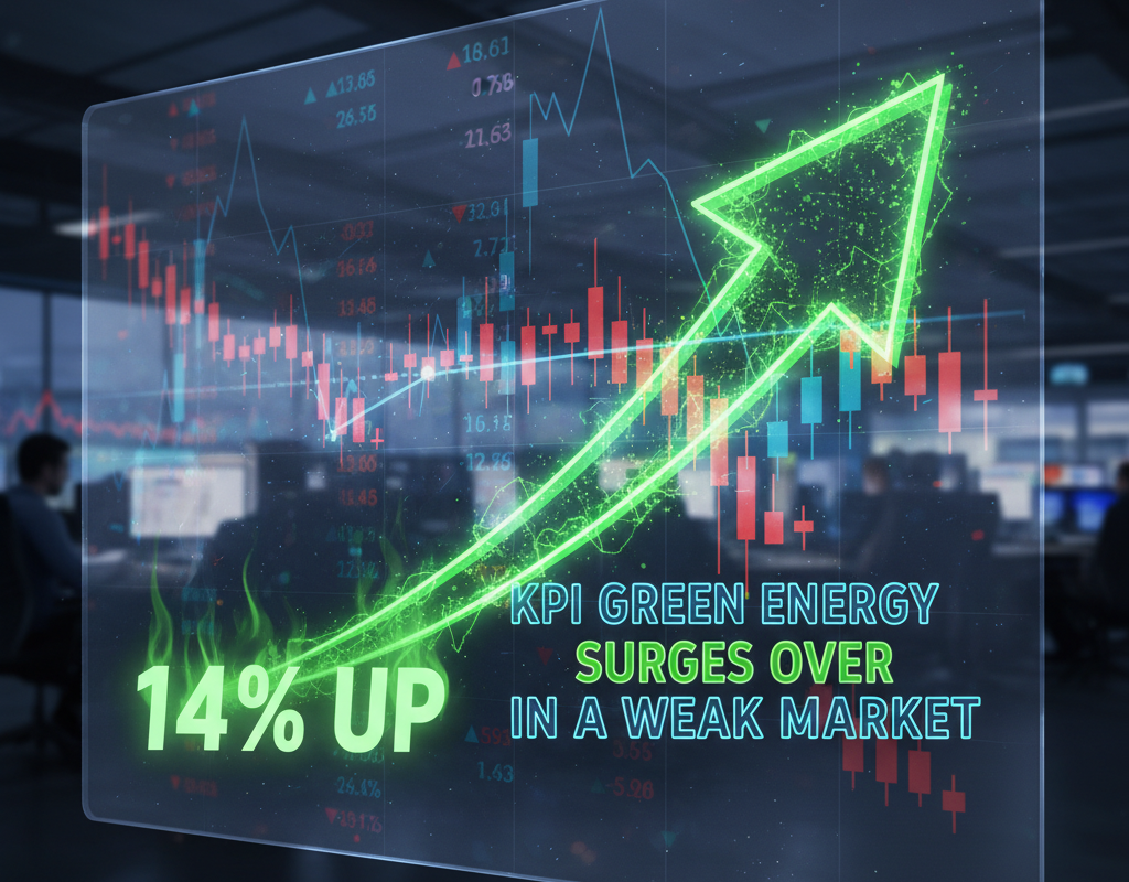 KPI Green Energy Share Price Surges Over 14% in a Weak Market