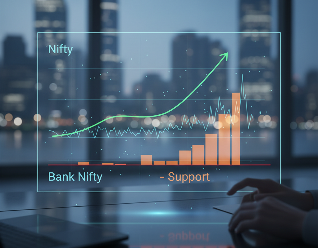 Nifty Sustains Gains with Volatility Subdued; Bank Nifty Holds Above Key Levels