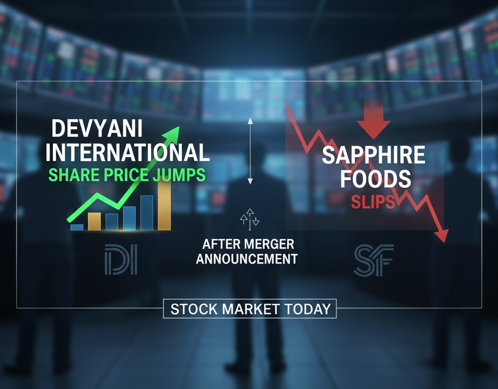 Devyani International Share Price Jumps, Sapphire Foods Slips After Merger Announcement | Stock Market Today
