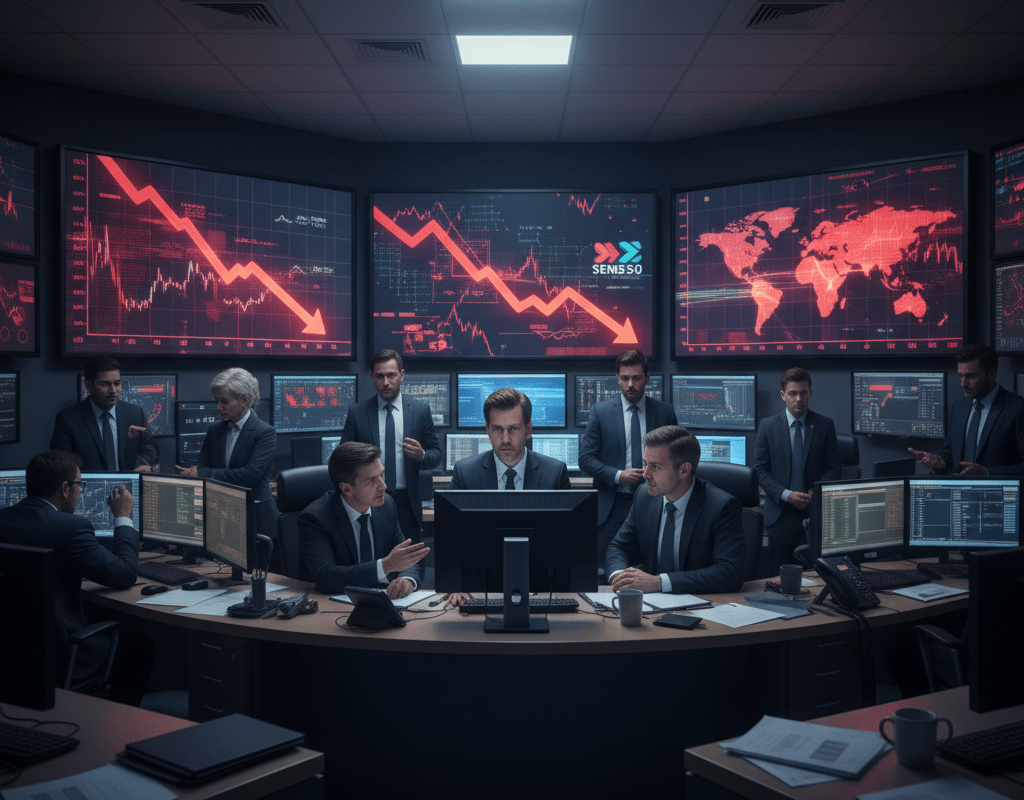 Sensex and Nifty News: Sensex Falls 322 Points, Nifty 50 Ends at 26,250 Amid US Strikes in Venezuela