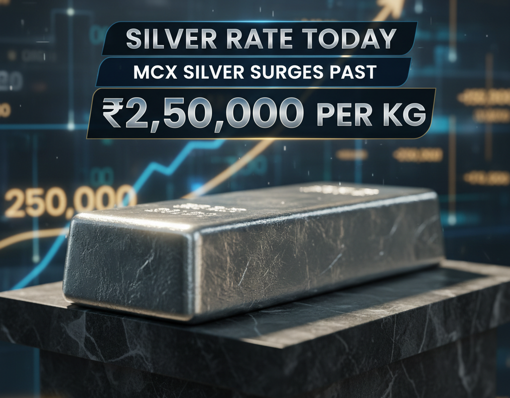 Silver Rate Today: MCX Silver Surges Past ₹2,50,000 per Kg