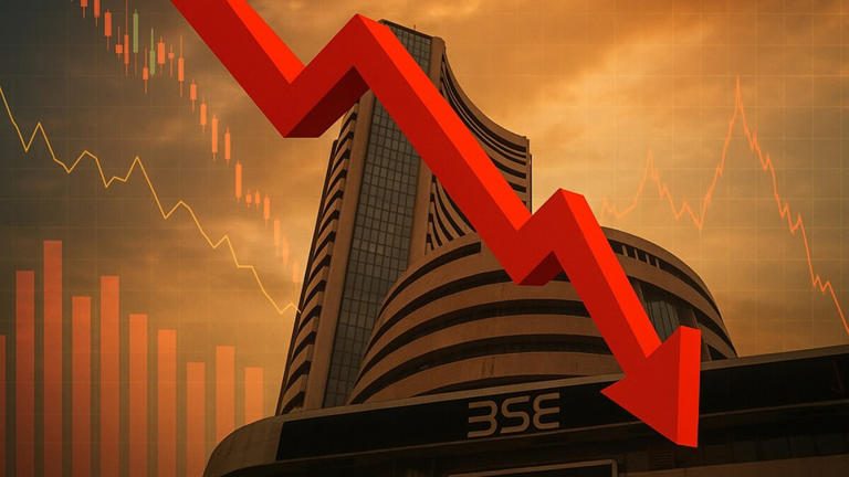 Sensex and Nifty News: Sensex Falls 559 Points, Nifty Below 25,850 as ₹3 Lakh Crore Wealth Wiped Out