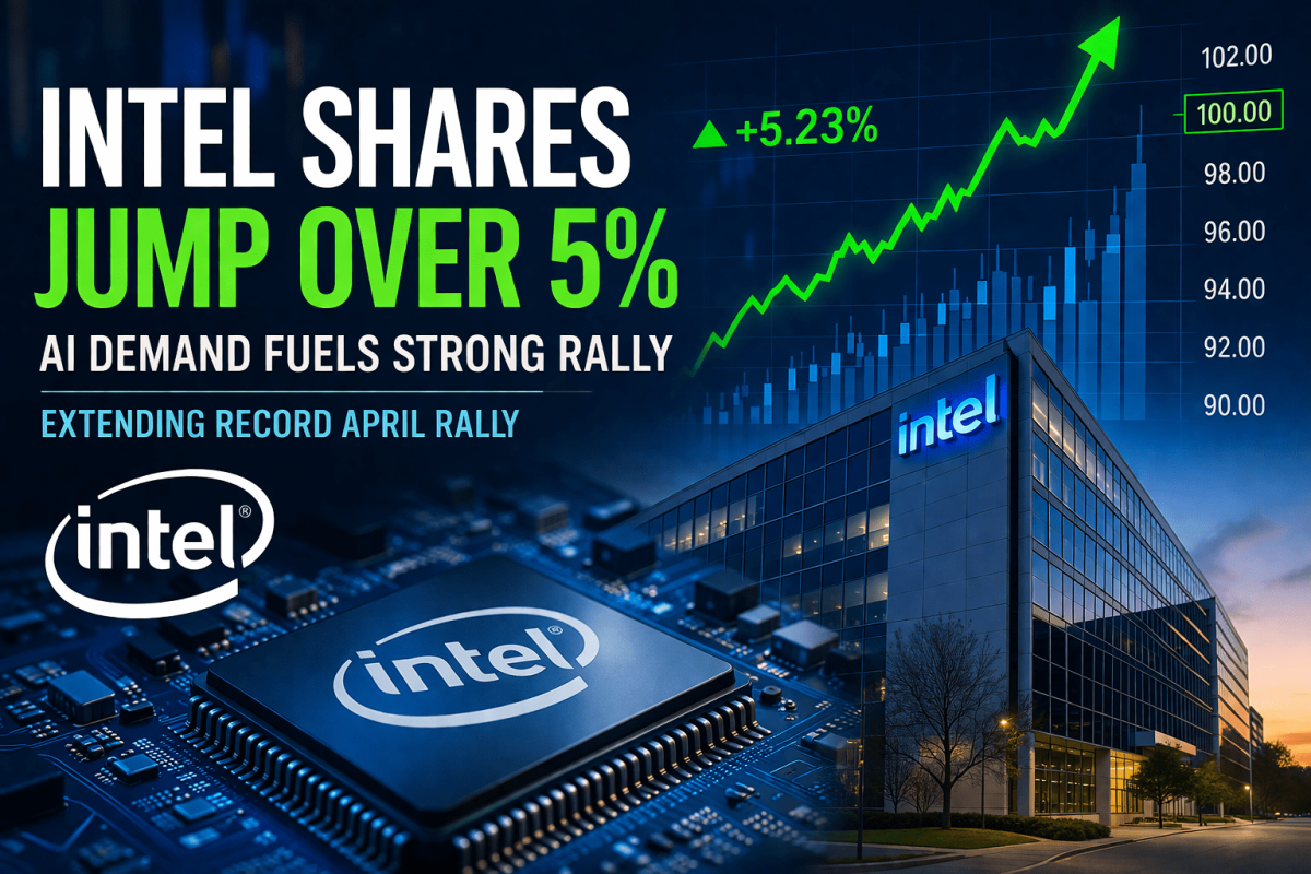 Intel stocks jump 5%