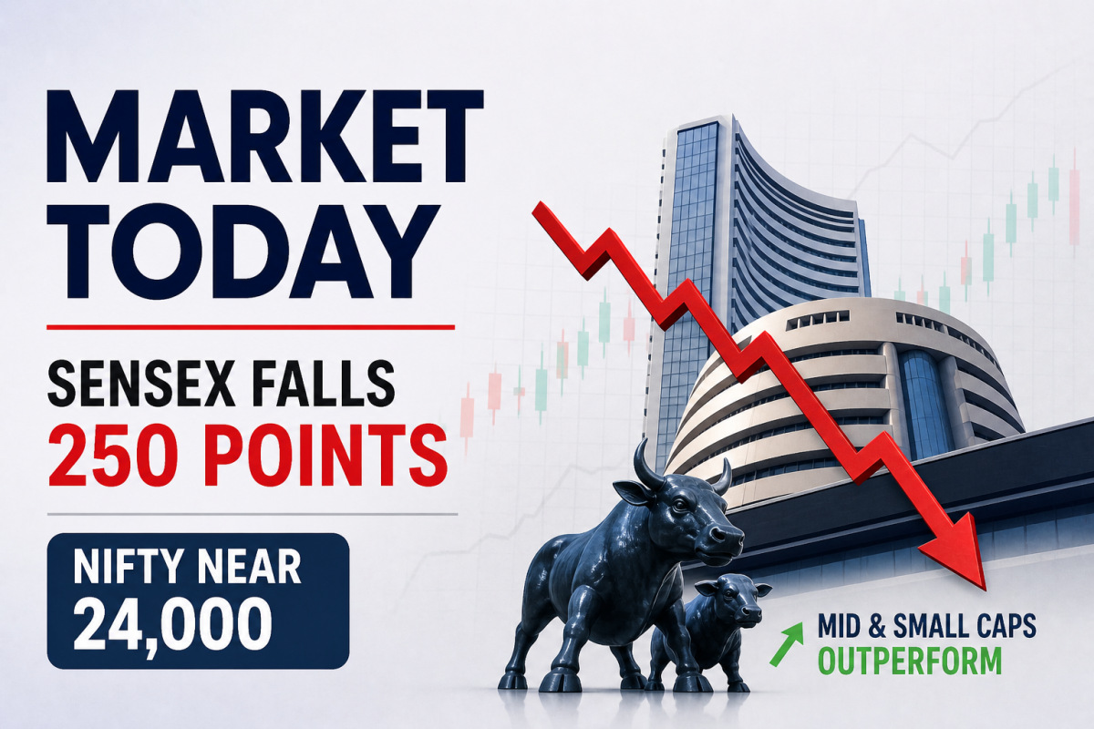 Market today: Sensex falls 250 points